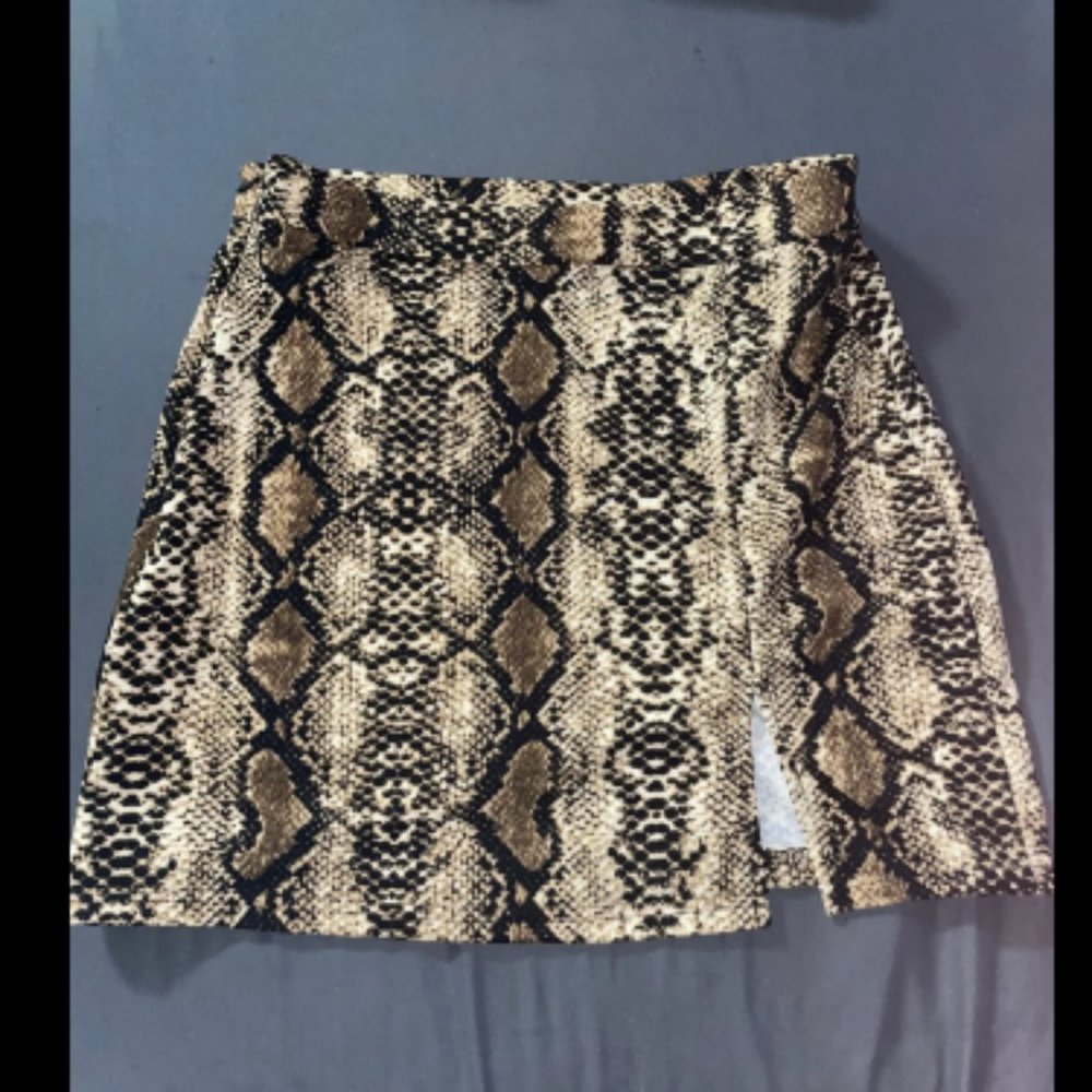 snake print skirt